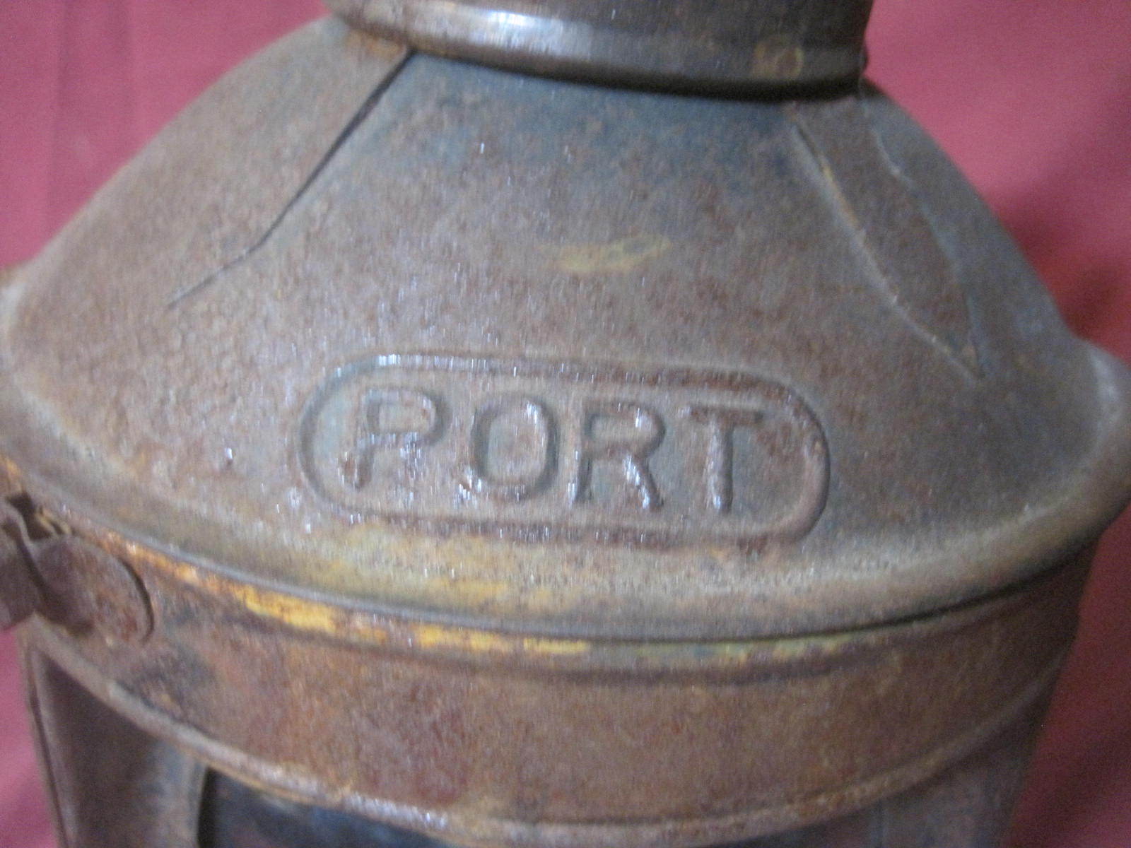 Vintage Nautical Oil Lamp Lantern PORT - 9