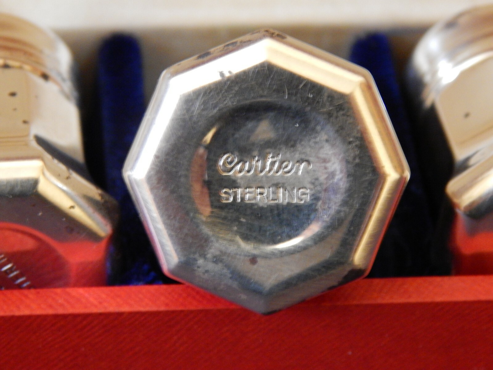 VINTAGE CARTIER STERLING SALT & PEPPER