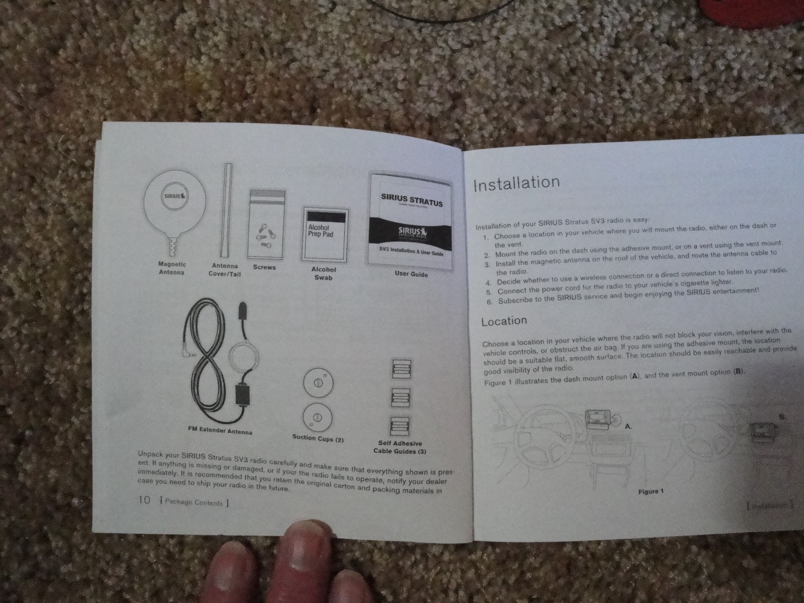 SIRIUS Stratus SV3 Accessory Package - Vehicle Dock, Dash Mount, Vent Mount, etc