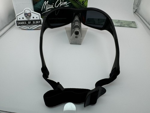 Pre-owned Maui Jim Waterman Mj 410-2m Matte Black W/ Neutral Grey Polarized Sunglasses