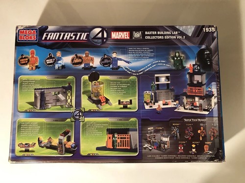 2004 Marvel Mega Bloks FANTASTIC FOUR Baxter Lab 1935 Collectors Edition Tin NEW