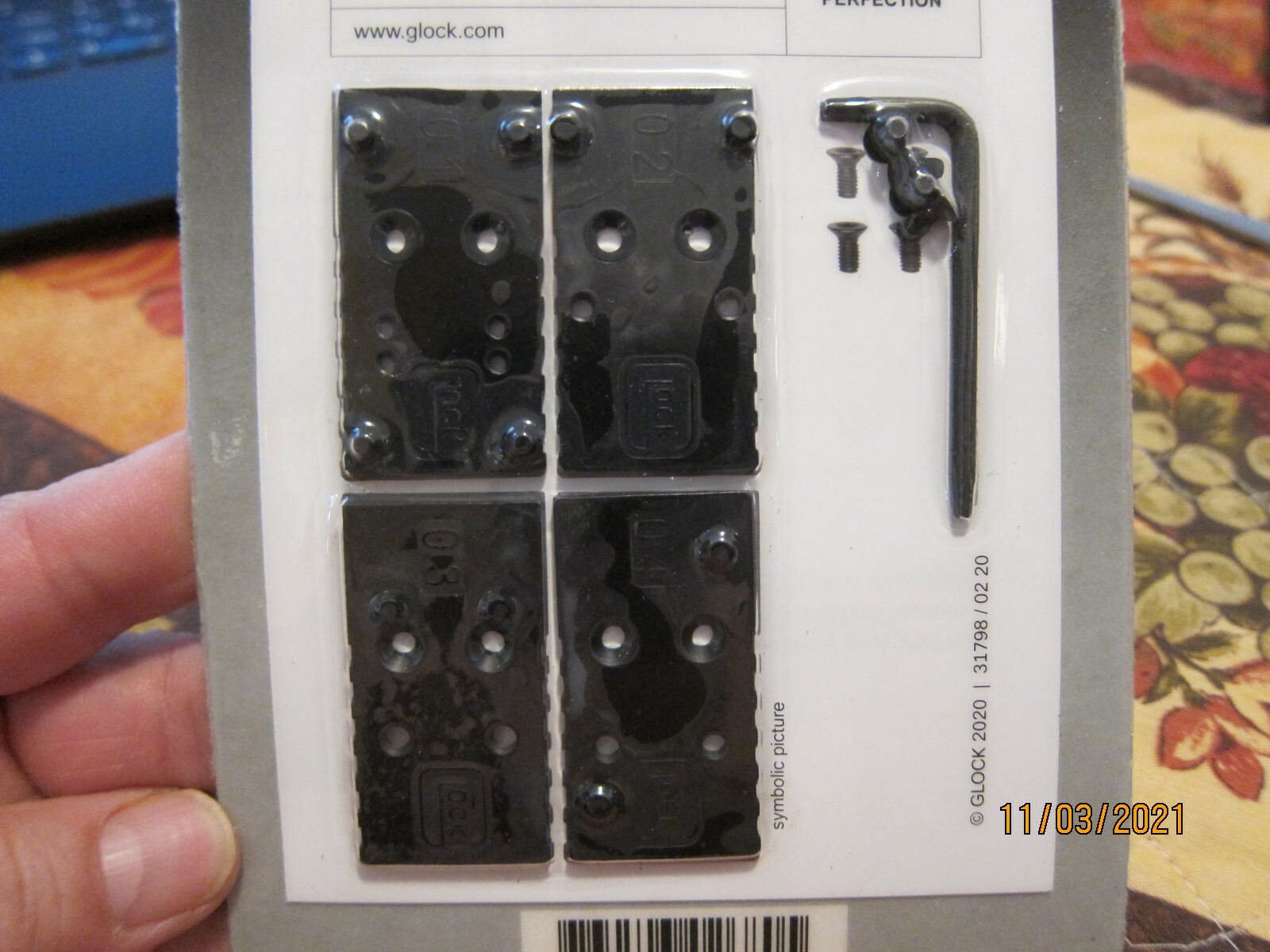 Glock MOS Adapter Plate Set 01 nDLC For 25.5 mm Slide (Modular Optic System)