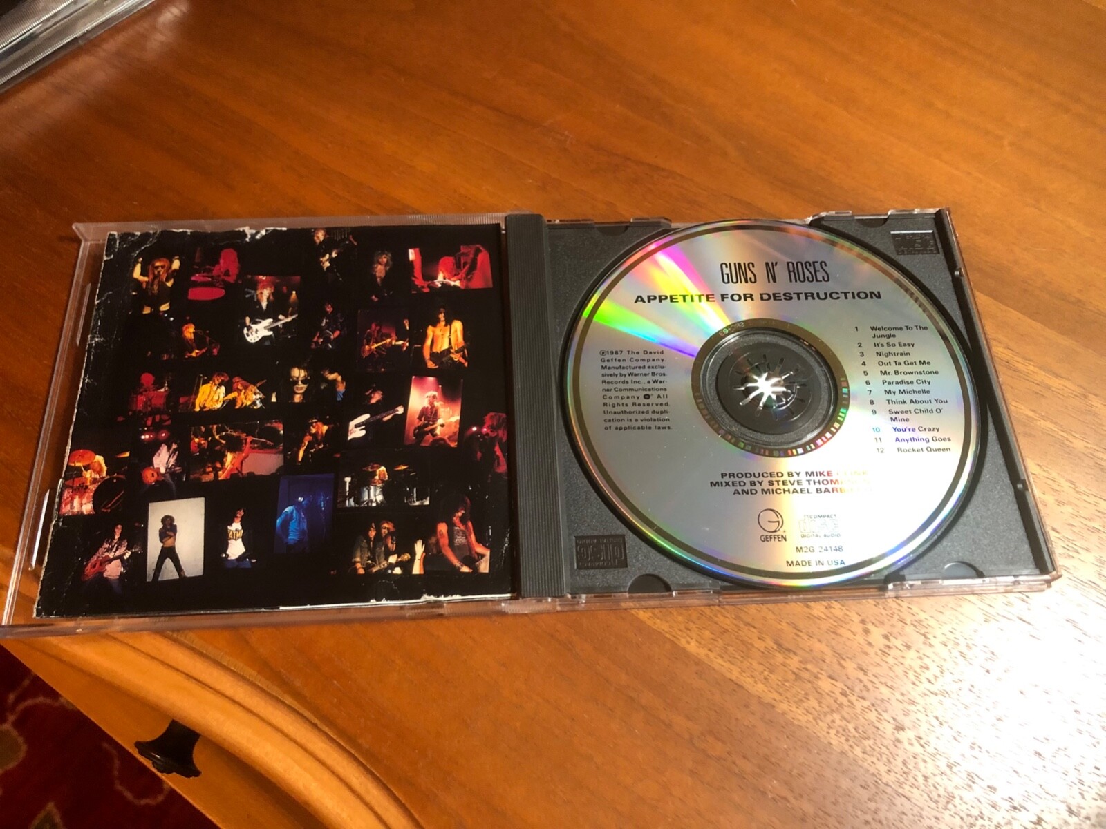 GUNS N' ROSES Appetite For Destruction CD 1987 (Early GUNS N' ROSES Appetite For Destruction CD 1987 (Early