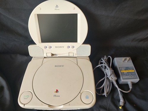 未使用品 欧州版 SONY PSone PlayStation one Sony PS One Console Pocket Station White w/Box Strap Set