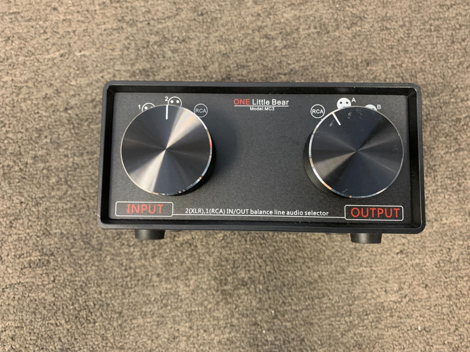 Nobsound パッシブ 3-IN-3-OUT XLR バランス ステレオ