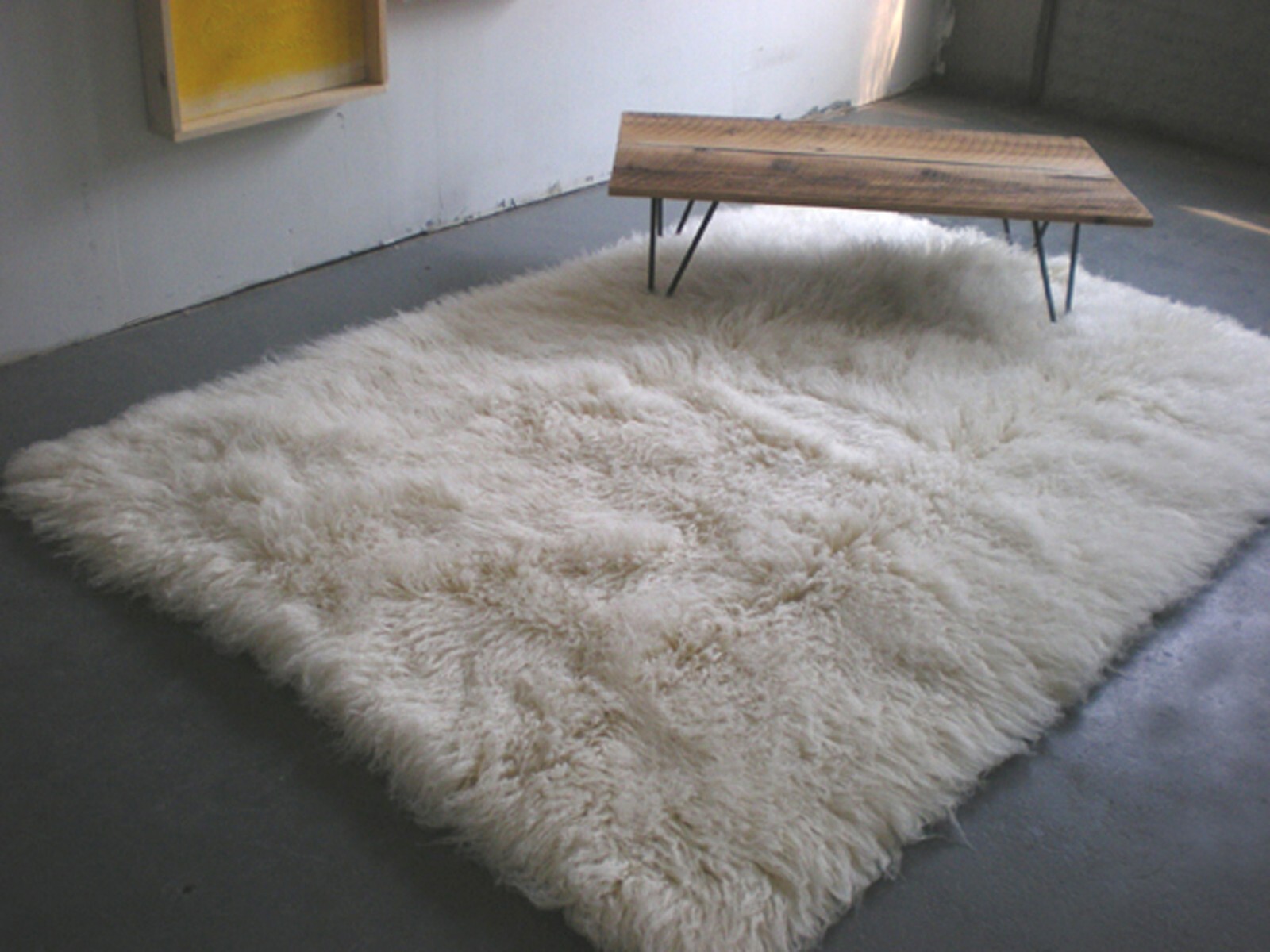 GREEK FLOKATI RUGS | SUPER THICK 3.5" SHAG PILE | OFF WHITE SHAGGY WOOL AREA RUG