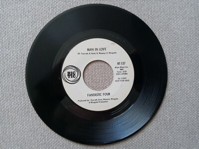 FANTASTIC FOUR Man In Love/No Love Like Your Love RIC TIC 137 (1968) PROMO 45rpm