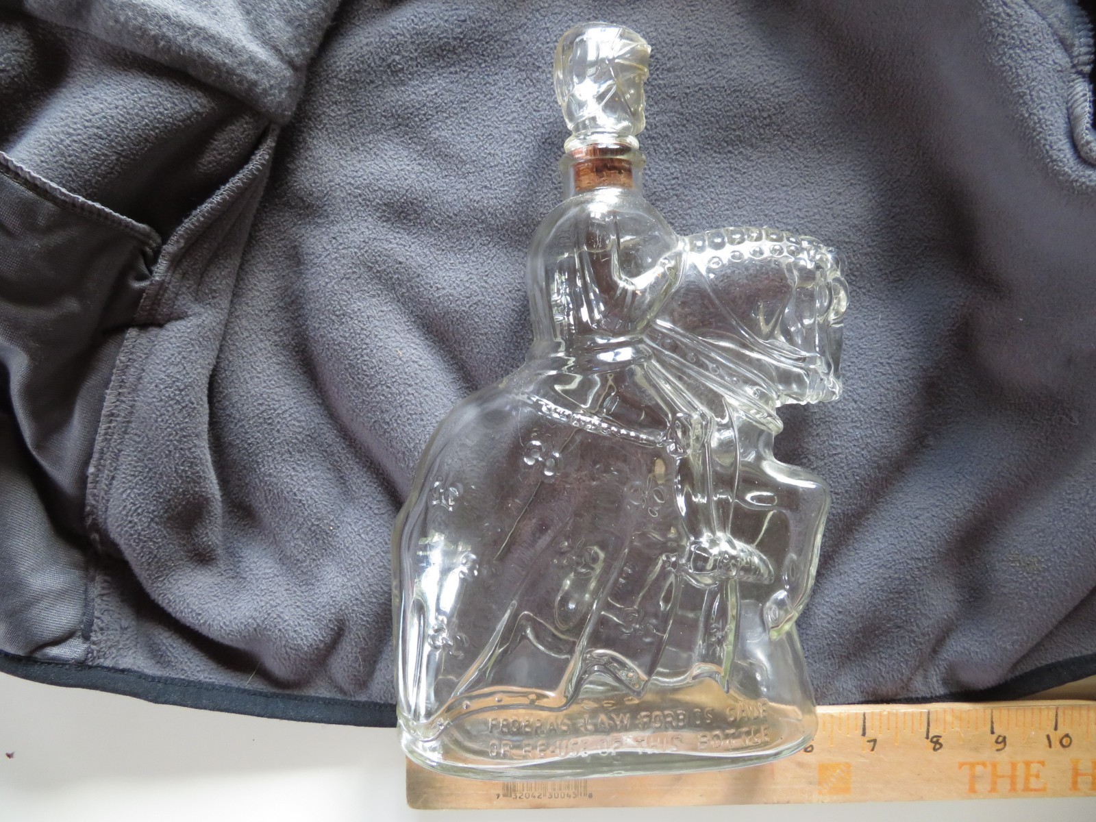 Renaissance Antique collectible Rare Joan of Arc old suit of  armor bottle horse