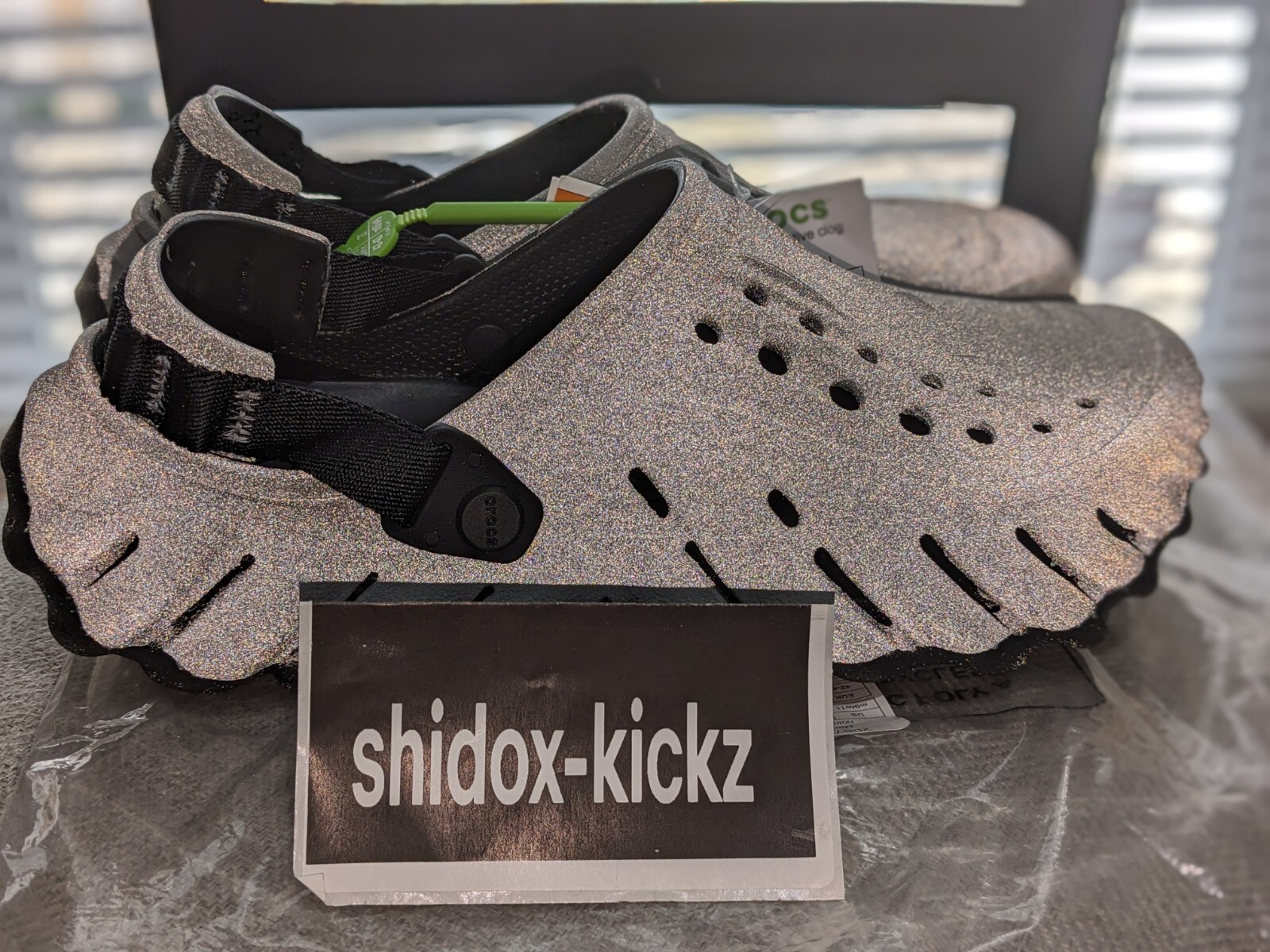 Size 5M / 7W Unisex Crocs Echo Black Reflective 208795 0WN