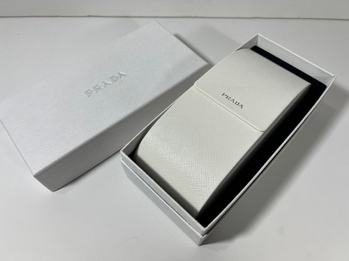 PRADA ホワイト ケース Case Prada Sunglasses Hard Cloth Box Cream Authentic