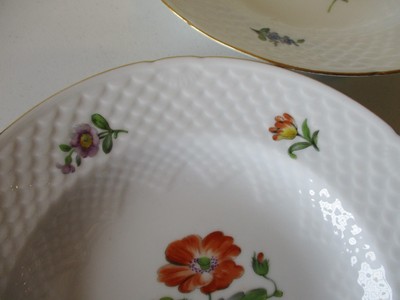 3 B&G Bing & Grondahl Saxon Flower Soup Bowls 8 3/8