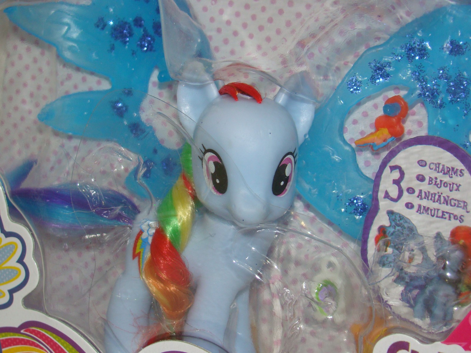 B2 My Little Pony Cutie Mark Magic Charm Wing Rainbow Dash- New- 2014, Hasbro