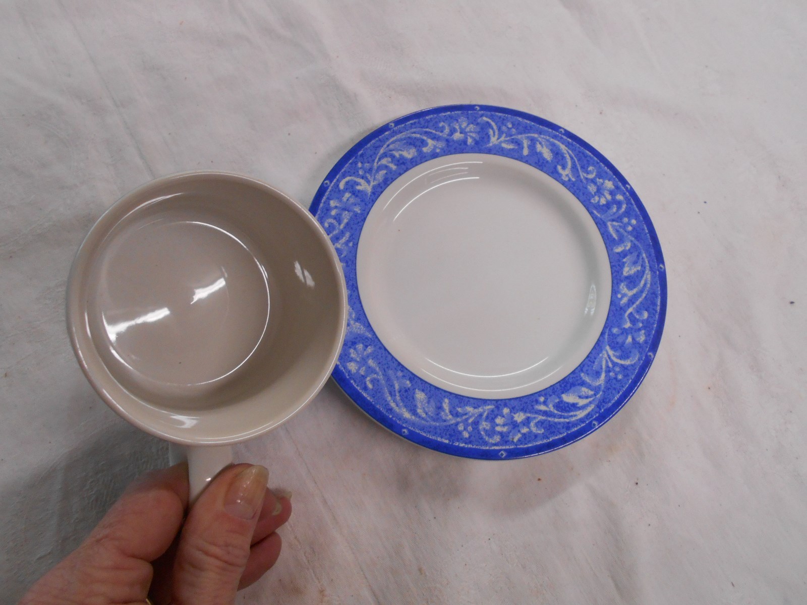 7 Blue Vine Sakura by Sue Zipkin cups & saucers  / bread / dessert plates ?