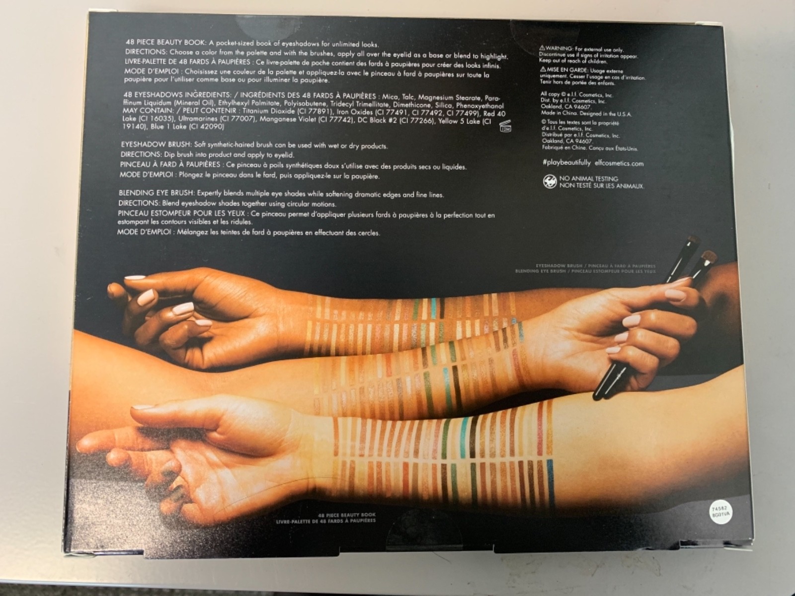 ELF 48 Color Eyeshadow & Brush Set New