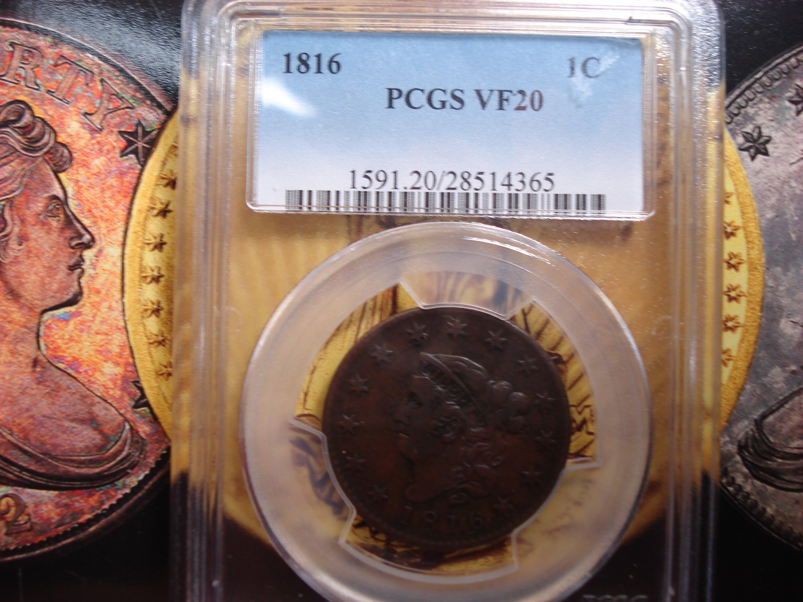1816 PCGS VF 20 Matron or Coronet Head Large Cent Coin 1c 28514365 12282018