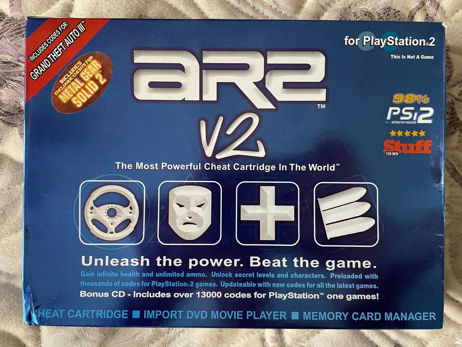 ACTION REPLAY 2 V2 AR2 SONY PLAYSTATION 2 PAL (EUROPE) CHEAT 