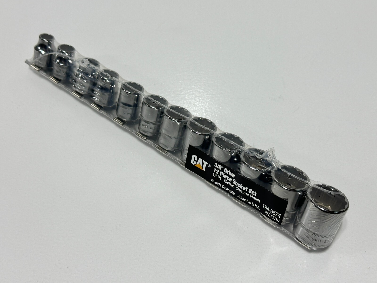 CAT Caterpillar Tools USA 12pc Socket Set 3/8 Drive Shallow