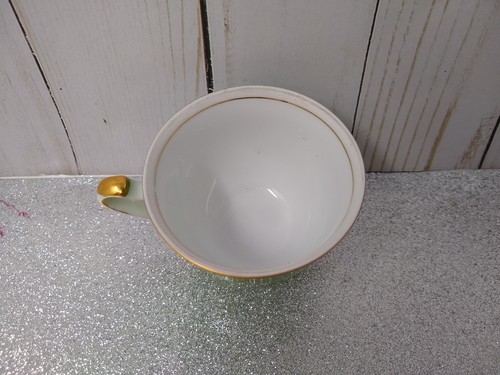Antique Green & Gold Mocco Espresso Cup from Occupied Japan! Excellent Condition