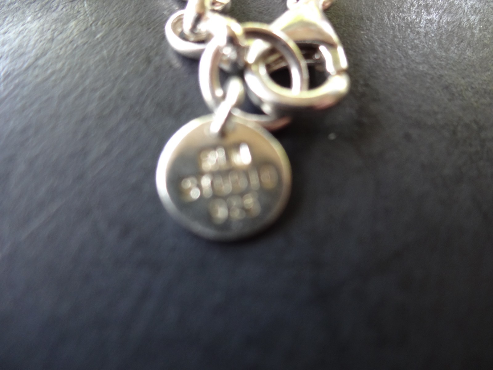 Vintage Necklace Sterling Silver Brass Copper Teardrop Dangles