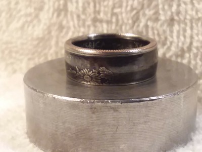 Kansas Handcrafted Washington Quarters coin ring, size 6  2005