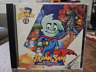 PC Pajama Sam in ''No Need to Hide When its Dark Outside'' 1996 - Jewel Case 