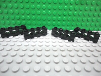 Lego 4 Black technic 1x4 beam brick with 3 holes NEW