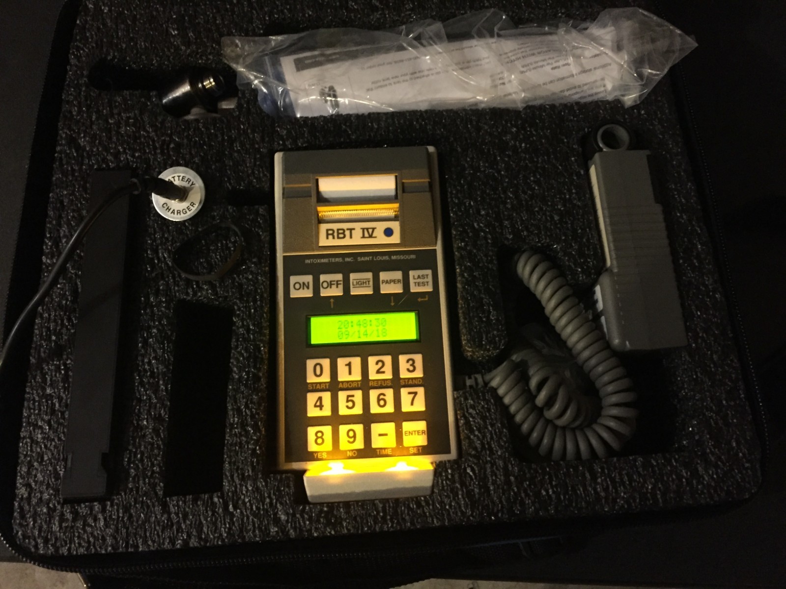 Intoximeters Inc Alco-Sensor IV + RBT IV Printer Breathalyzer VERY GOOD COND.