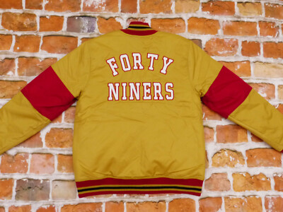 Pre-owned Nfl San Francisco 49ers Usa Vintage Jacket Forty Niners Gold  Size Xs In Gold Bronze