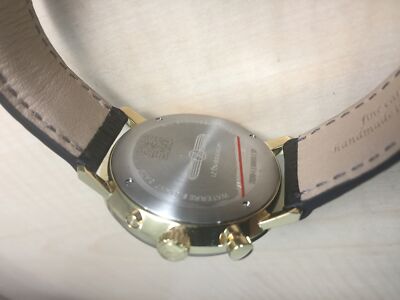 Pre-owned Zeppelin Watch 7038 - 1 Hindenburg Quartz 40 Mm Leather Belt
