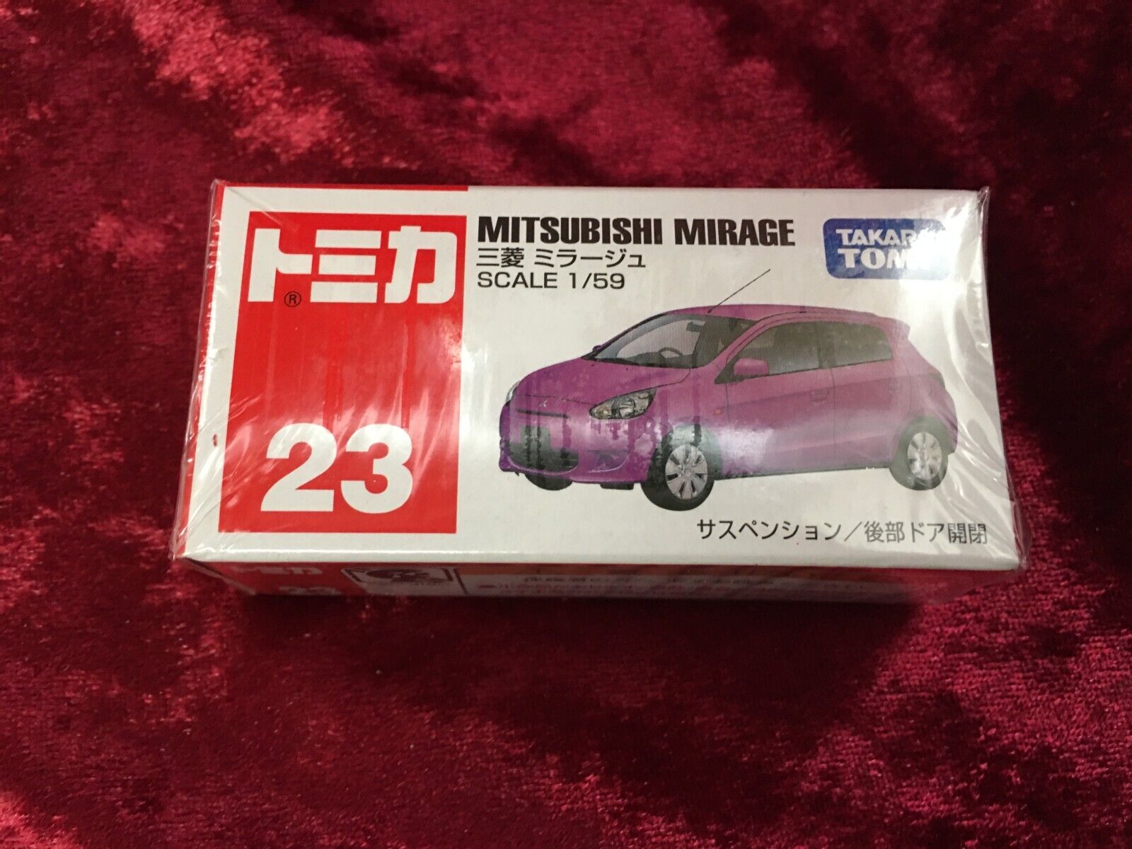 Tomica No.23 Mitsubishi Mirage (boxed) Miniature Car Takara