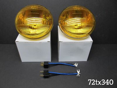 For Datsun 510 521 620 621 410 DARK AMBER FOG LIGHT HEADLIGHT SET NEW 5- 3/4