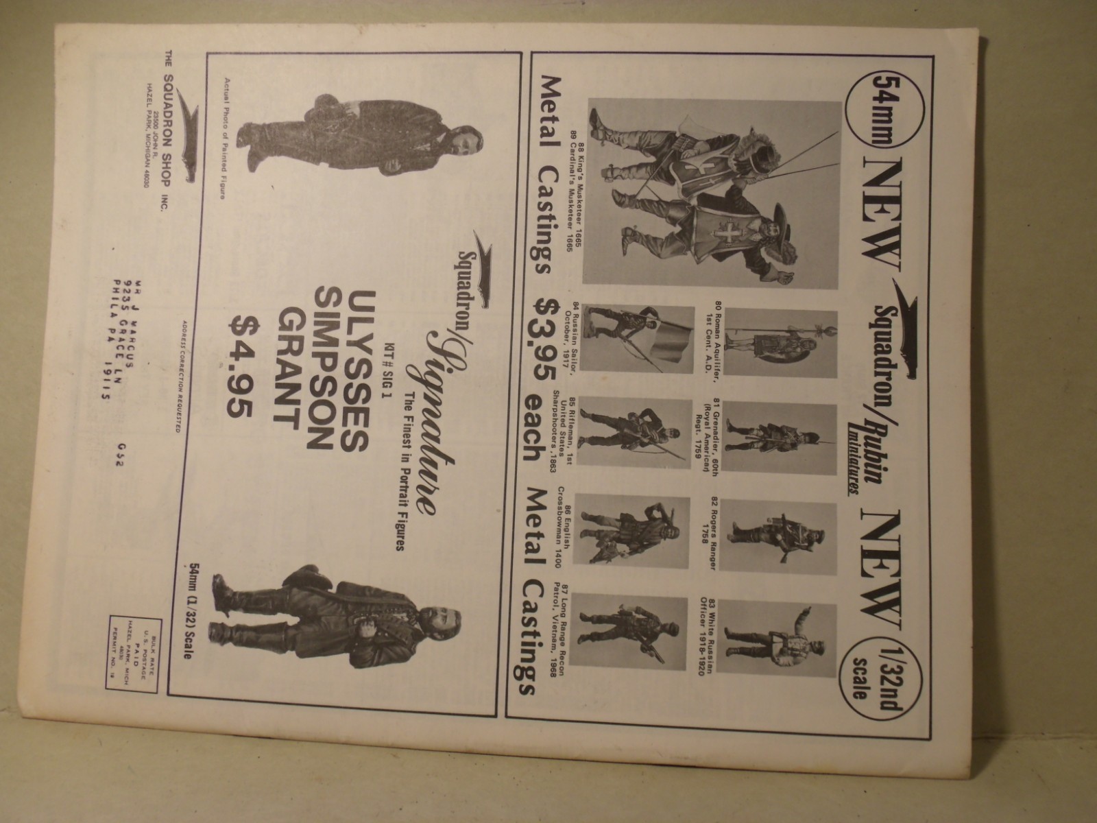 The Squadron Shop Mail Order Catalogue No. 5 Winter 1974 Revell MONOGRAM etc