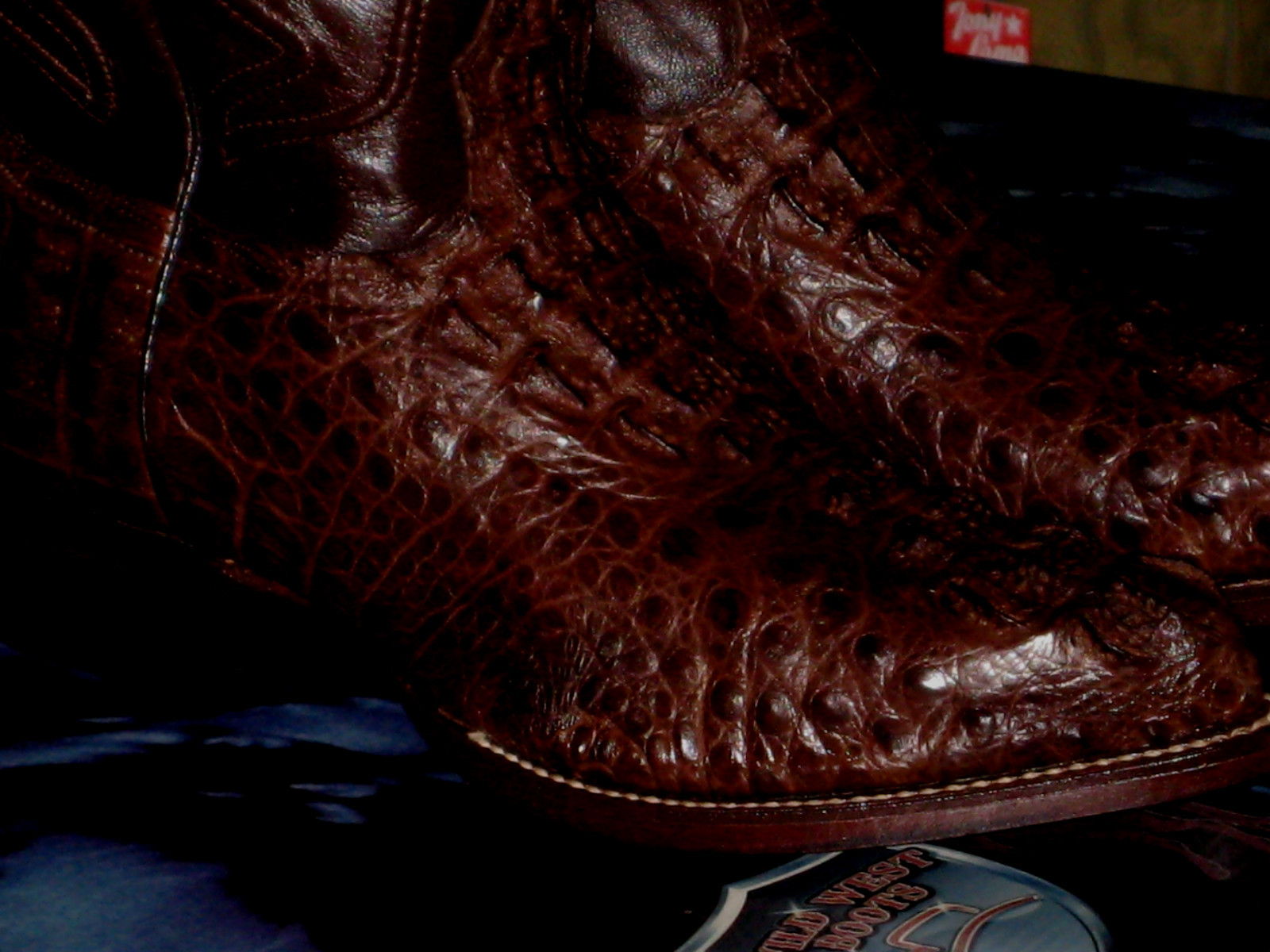 Pre-owned Wild West Boots Wild West Brown Crocodile Hornback Western Cowboy Boot J-toe (d) 2990207