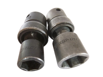 Snap-On 2 Pc Set IPF Universal Swivel Impact Socket 7/16 5/8''. 6 Pt. 3/8'' Drive