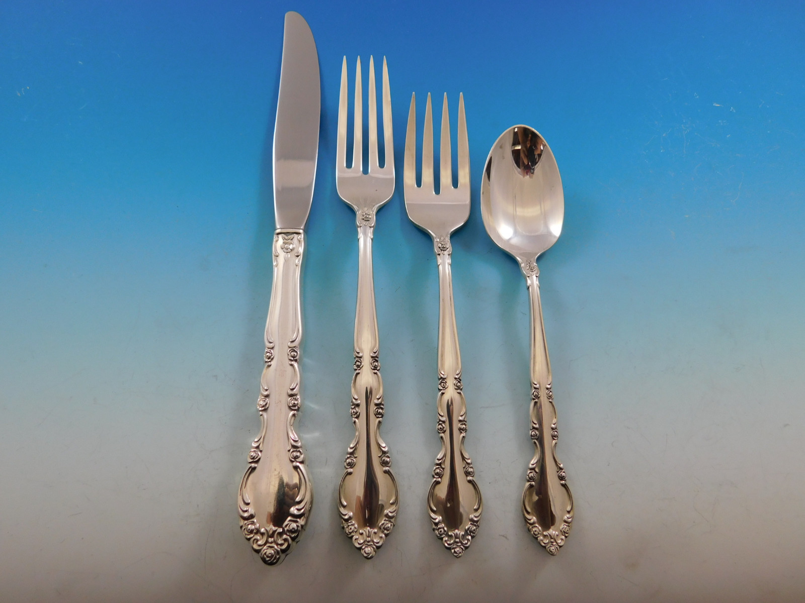 Grandeur by Heirloom Oneida Sterling Silver Flatware Set for 12 Service