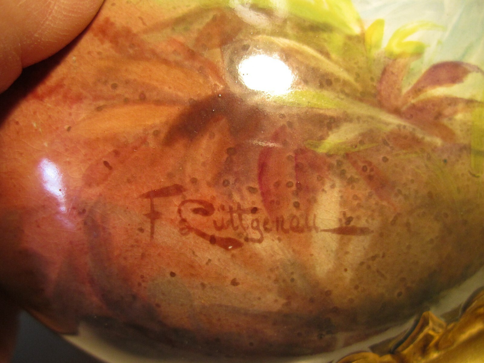 Antique Royal Bonn Young Lady Bust Portrait Artist Signed F Cuttgeroll Vase