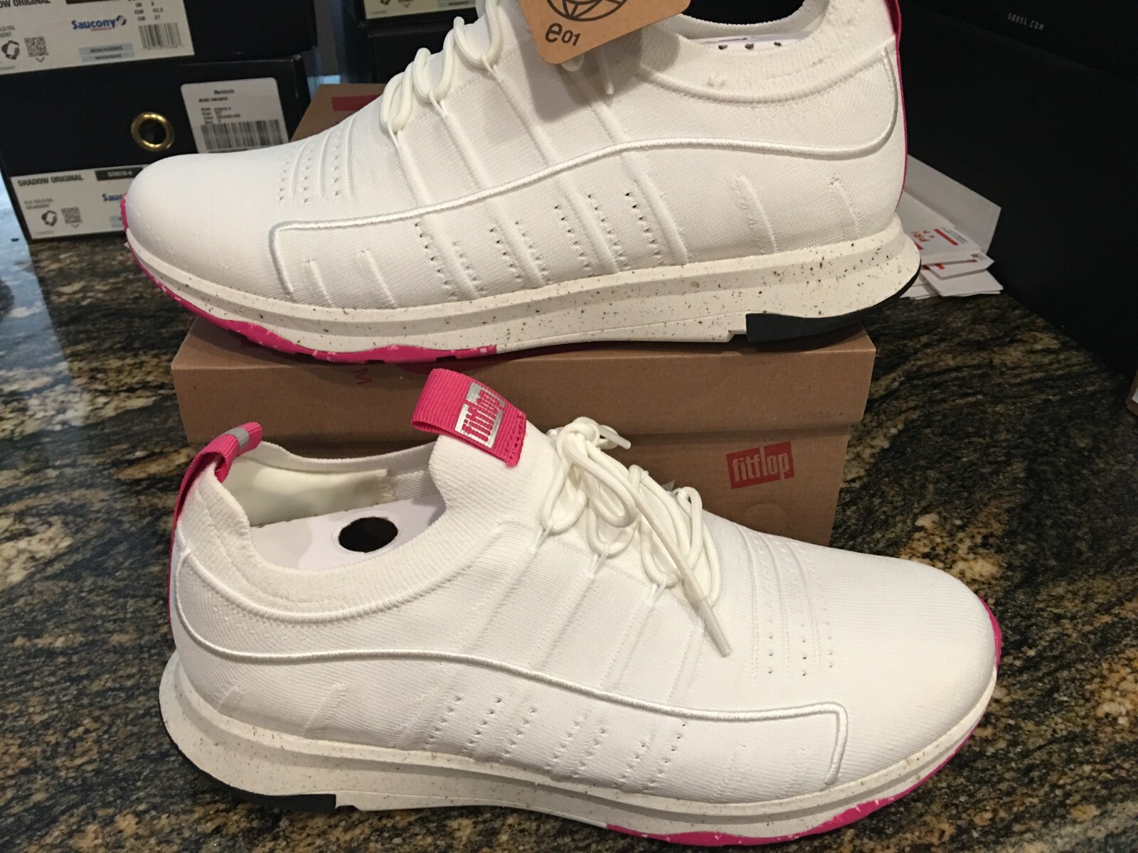 NEW Womens Fitflop Vitamin FF EO1 Knit Sport Sneakers Shoes