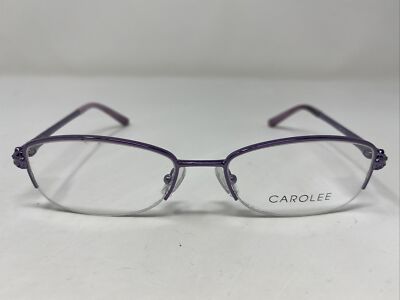 Carolee CL 1028B PURPLE 51-17-135 Metal Half Rim Eyeglasses Frame ZG80