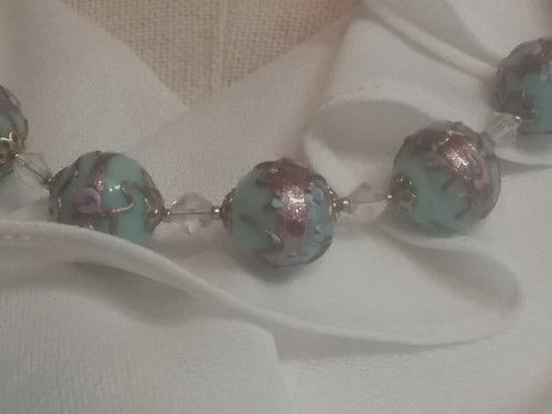 Antique Venetian wedding cake bridal glass bead Murano Art Deco Victorian 20