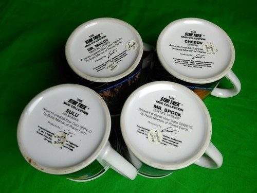 The Star Trek Hamilton Mug Collection Mr Spock Sulu Dr McCoy Chekov