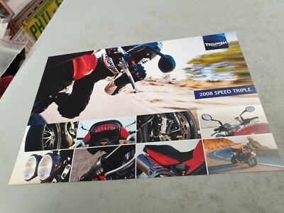 2008 TRIUMPH SPEED TRIPLE Motorcycle Factory POSTCARD