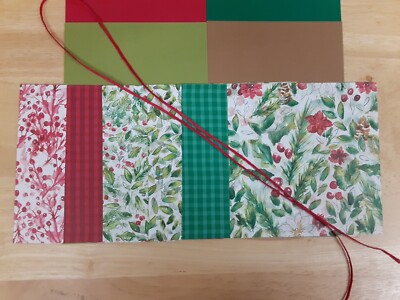 Stampin Up! JOY OF CHRISTMAS  6 x 6 Designer Paper Card Kit Ribbon