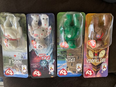 1997 Maple, Glory, Erin, Brittania ty Beanie Babies