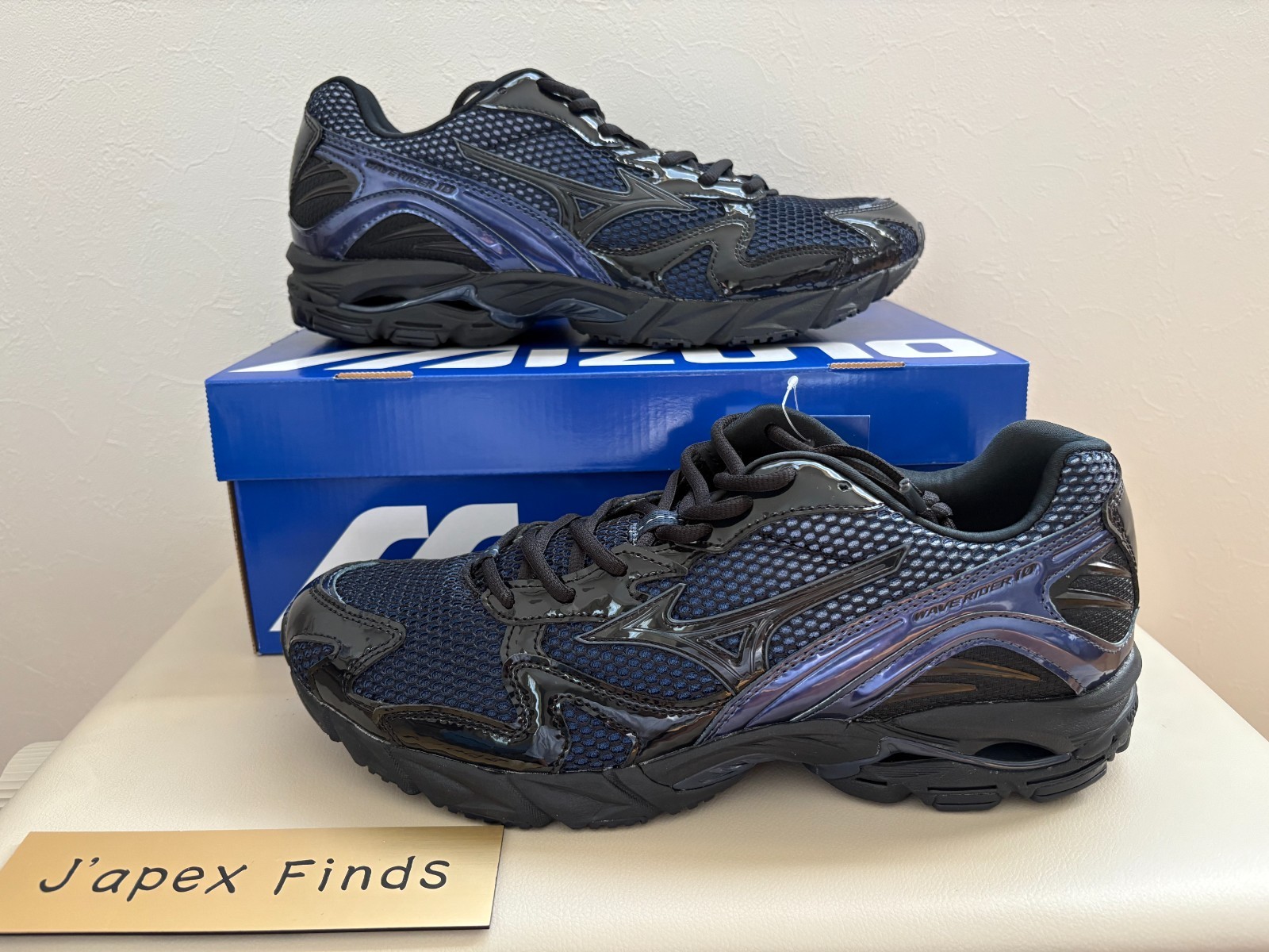 END Clothing x Mizuno Wave Rider 10 D1GD243401 Black Beauty