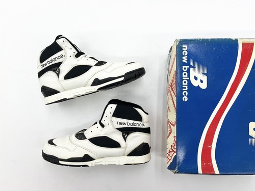 1986 Vintage New Balance P750 Hi Top White Black Leather Men