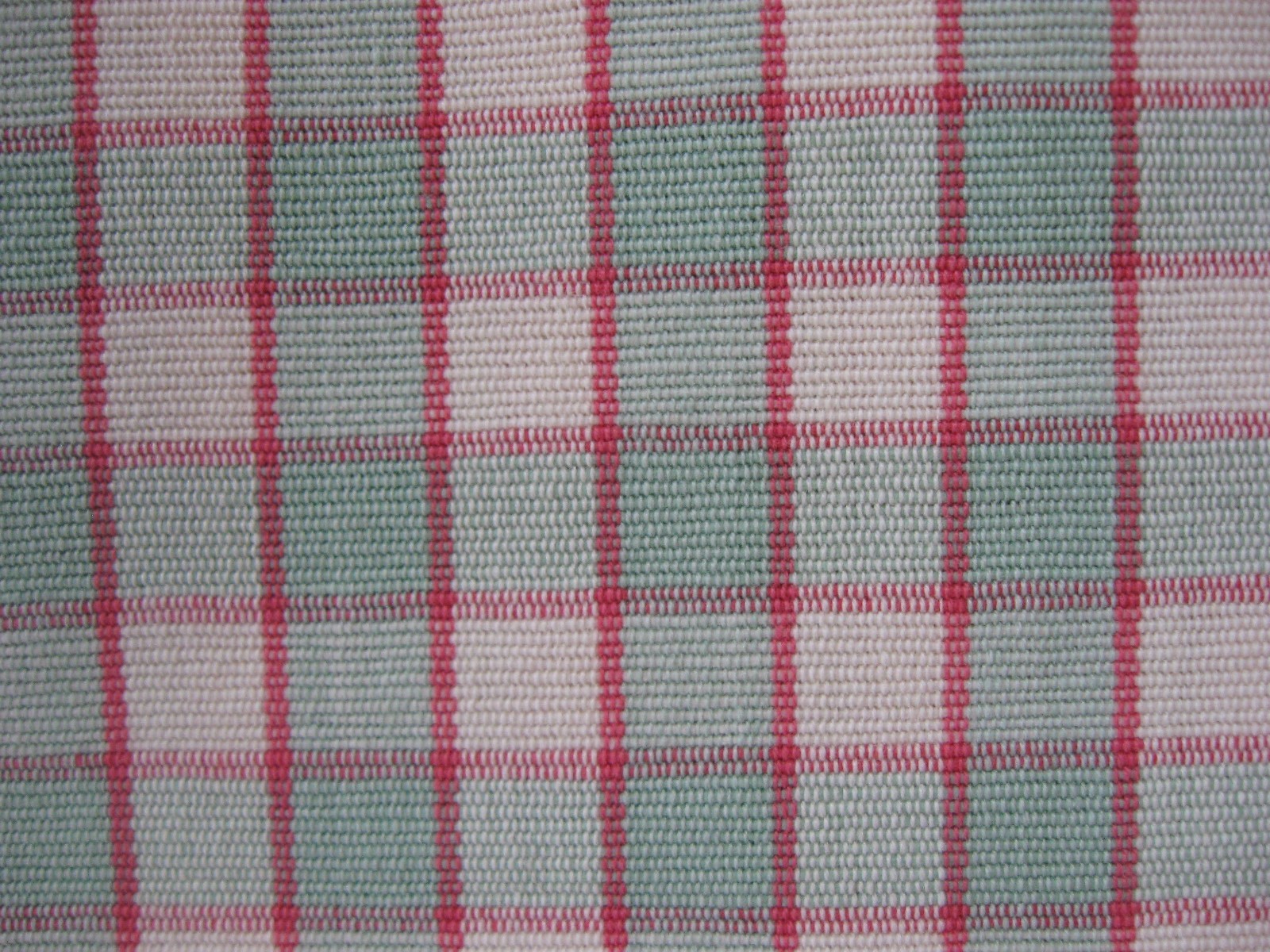 Green Checked Upholstery Fabric~ Price Reduced