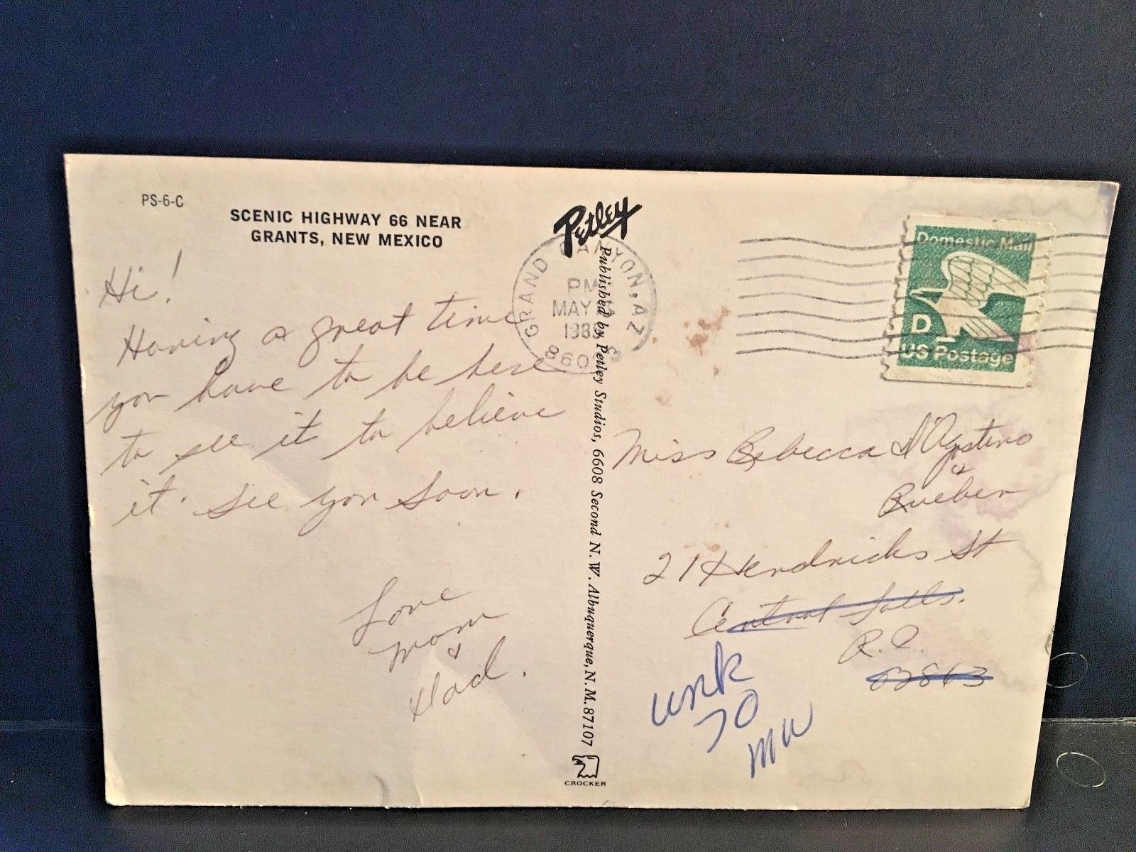 Postcard  Scenic U.S. 66  near Grants, New Mexico   Z8