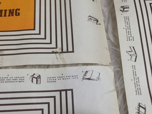 University of Wyoming 4 Vintage Laminated No Cut / Folding Book Protectors RARE