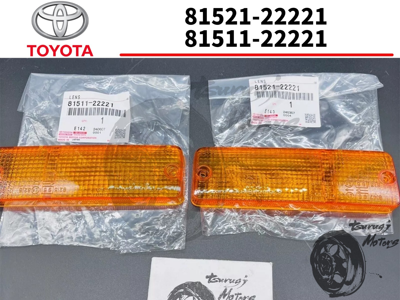 TOYOTA OEM TRUENO AE86 Zenki AE70 MR2 CHASER AW11 Mark2