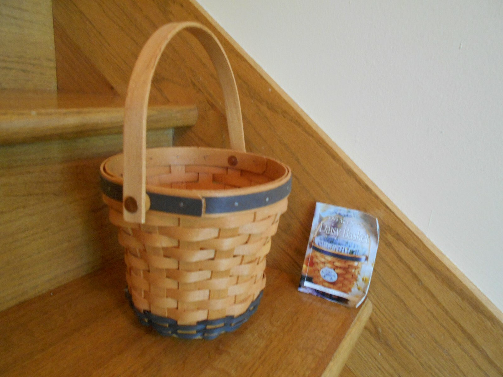 Longaberger Daisy Basket Set May Series navy blue 1999 cute *shipping included!*